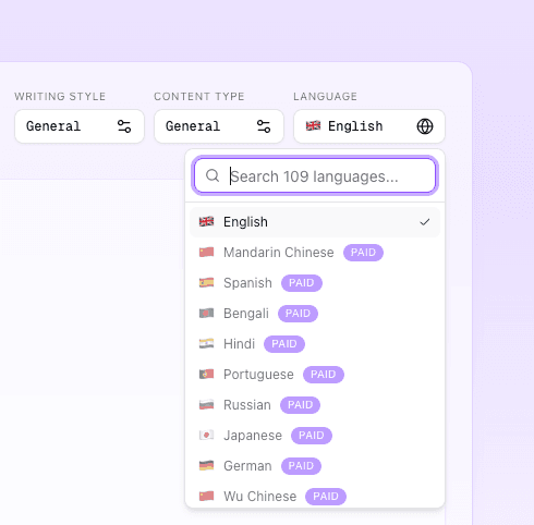 100+ Languages Support