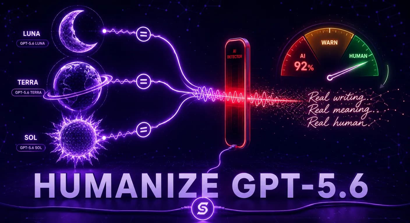 How to Humanize GPT-5.6 Text (Sol, Terra & Luna) and Pass AI Detectors (2026)