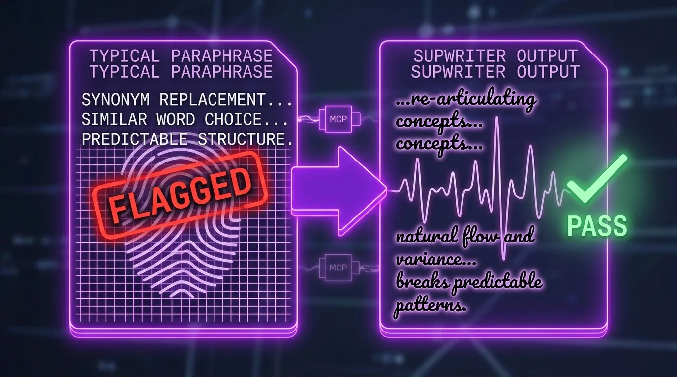 Paraphrasing That Survives an AI Detector (via MCP)