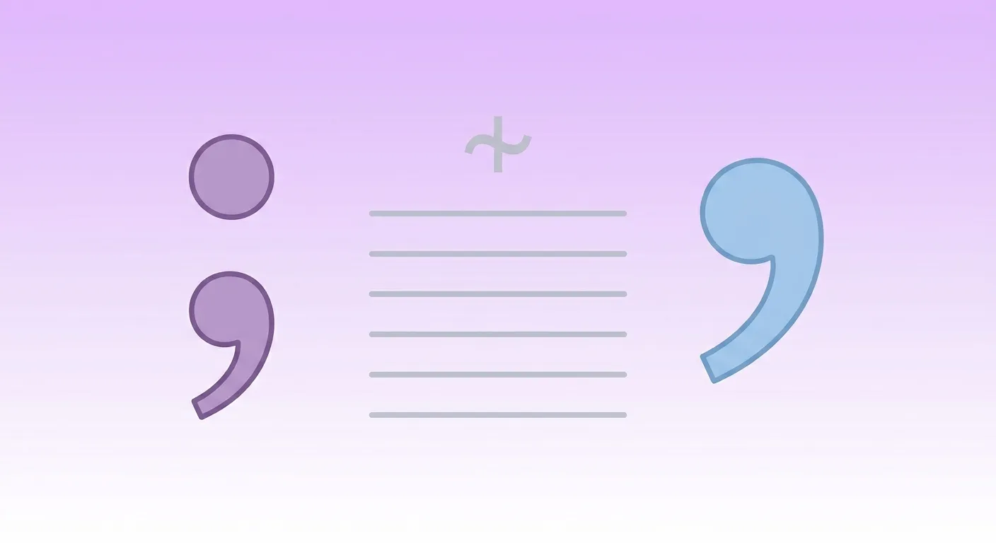 Semicolon vs Comma: When to Use Each